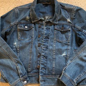 A Pea in the Pod maternity jean jacket, size large